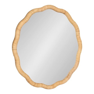 Kate and Laurel Rahfy Boho Rattan Mirror - 26 Inch
