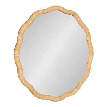 Kate and Laurel Rahfy Boho Rattan Mirror - 26 Inch