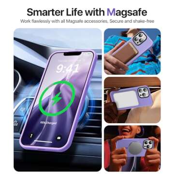 Maozis Strong Magnetic Designed for iPhone 13 Pro Case, Compatible with Magsafe, Military Grade Drop...