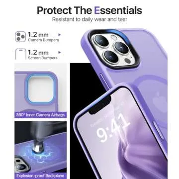 Maozis iPhone 13 Pro Magnetic Case with Military Protection
