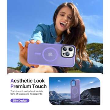 Maozis iPhone 13 Pro Magnetic Case with Military Protection