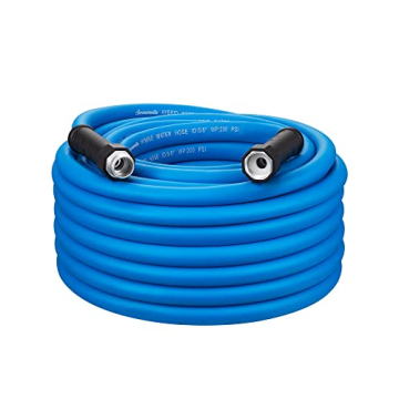 DEWENWILS 75 ft Hybrid Garden Hose - Heavy Duty Water Hose with Swivel Handle, Perfect for Plants, C...
