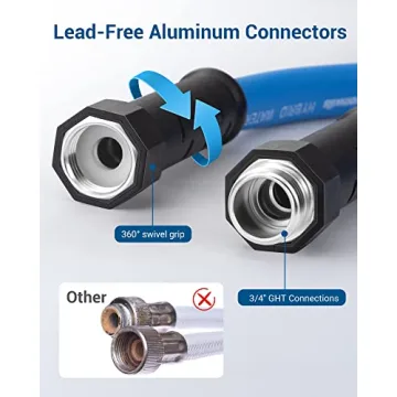 DEWENWILS 75 Ft Hybrid Garden Hose - Lightweight & Flexible