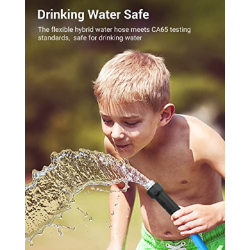 DEWENWILS 75 Ft Hybrid Garden Hose - Lightweight & Flexible