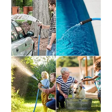 DEWENWILS 75 Ft Hybrid Garden Hose - Lightweight & Flexible