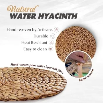 BLUEWEST Round Woven Placemats for Stylish Dining