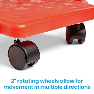 hand2mind Red Heavy-Duty Indoor Scooter Board for Kids