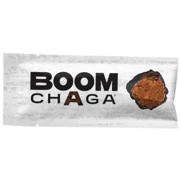 BOOM Chaga Mushroom Superdrink, Liquid Concentrate with Antioxidants for Anti-Inflammation and Immunity Boost, Beta-Glucans for Heart Health, Oxalate-Free, 31 Single-Serving Packets