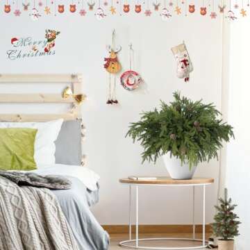 6 Pcs Christmas Artificial Pine Branches,17.3'' Plastic Pine Stems with pine cones for Christmas Decorations Home Indoor Outdoor, Realistic Greenery Cedar Branch for Vases Wreaths Garland Table Decor