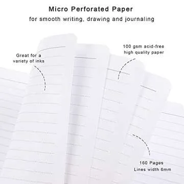 Huamxe Lined Journal Notebook, Marble Hardcover, Medium 5.7 x 8.4 in, 160 Pages Thick Paper, Cute Aesthetic A5 College Ruled Notebook for Journaling Writing Work Office School Men Women, Pink Ink