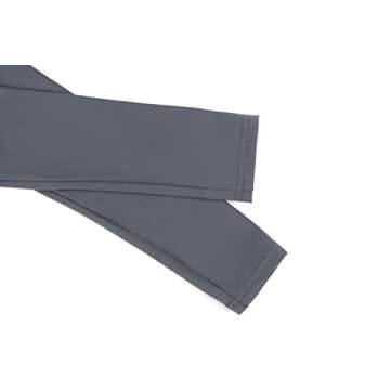 MISSACTIVER Women Workout Crewneck Long Sleeve Yoga Basic T-Shirt Casual Athletic Stretch Slim Fit Solid Tee Shirt Tops Grey