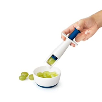 OXO Tot Grape Cutter Navy Safe Quick Fruit Quartering Tool
