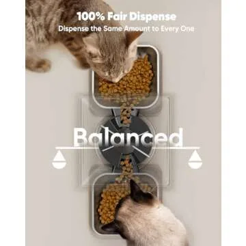 oneisall Automatic Cat Feeder for 2 Cats, 20 Cups/5L Automatic Cat Food Dispenser for Small Pets Indoor, Timed Cat Feeder for Dry Food