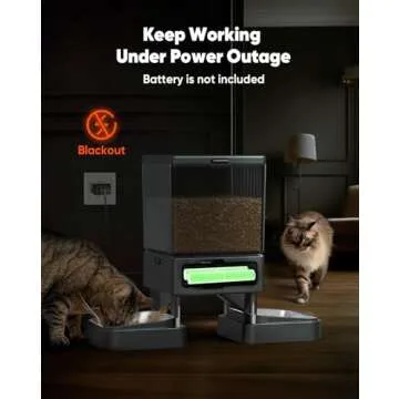 oneisall Automatic Cat Feeder for 2 Cats, 20 Cups/5L Automatic Cat Food Dispenser for Small Pets Indoor, Timed Cat Feeder for Dry Food