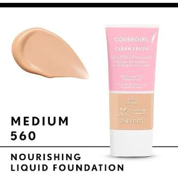 COVERGIRL, Clean Fresh Skin Milk Foundation, Medium, 1 Fl Oz (Pack of 1) (packaging may vary)