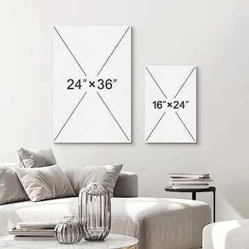 wall26 Canvas Print Wall Art Set Gray, White & Tan Paint Smudge Display Abstract Shapes Illustrations Modern Art Bohemian Colorful Multicolor Ultra for Living Room, Bedroom, Office - 16"x24"x3 Panels