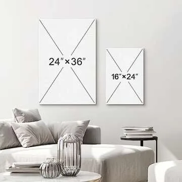 wall26 Canvas Print Wall Art Set Gray, White & Tan Paint Smudge Display Abstract Shapes Illustrations Modern Art Bohemian Colorful Multicolor Ultra for Living Room, Bedroom, Office - 16"x24"x3 Panels