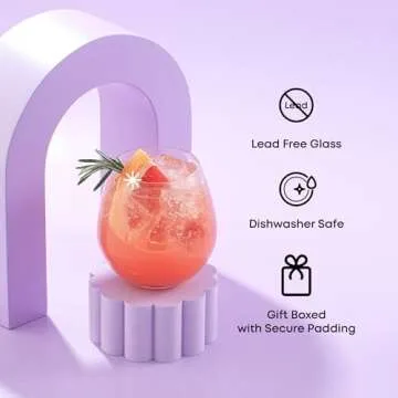 JoyJolt 6-Pack Heavy Base Shot Glass Set, 2-Ounce Shot Glasses