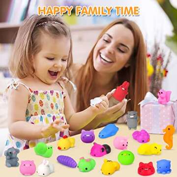 Calans Mochi Squishy Toys, 16 Pcs Mini Squishy Party Favors for kids Animal Squishies Stress Relief Toys Cat Panda Unicorn Squishy Squeeze Toys Kawaii Squishies Birthday Gifts for Girls & Boys Random