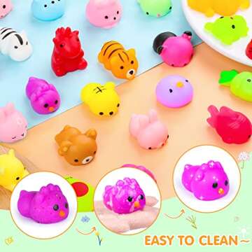 Calans Mochi Squishy Toys, 16 Pcs Mini Squishy Party Favors for kids Animal Squishies Stress Relief Toys Cat Panda Unicorn Squishy Squeeze Toys Kawaii Squishies Birthday Gifts for Girls & Boys Random