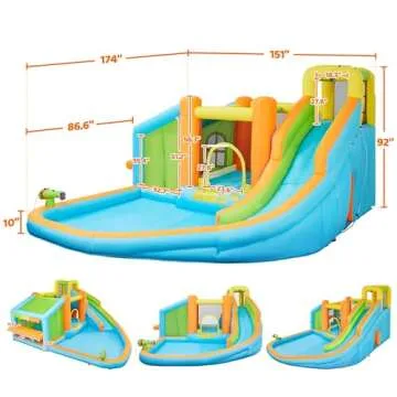 Yaheetech Inflatable Bounce House for Kids - 8-in-1 Fun