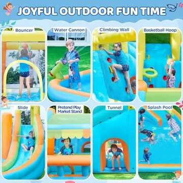 Yaheetech Inflatable Bounce House for Kids - 8-in-1 Fun