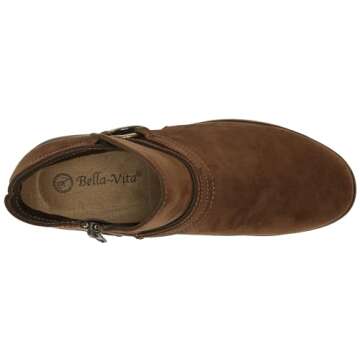 Bella Vita Women's Izzy Boots, Brown Suede, 9 Wide