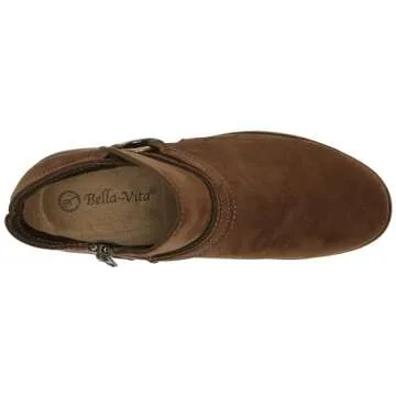 Bella Vita Women's Izzy Boots, Brown Suede, 9 Wide