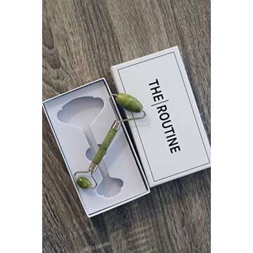 Jade Roller for Face | Anti-Aging Wrinkle | Premium 100% Natural Beauty Facial Skin Massager for Slimming & Firming - The Routine