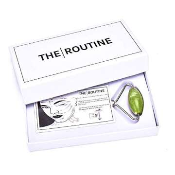 Jade Roller for Face | Anti-Aging Wrinkle | Premium 100% Natural Beauty Facial Skin Massager for Slimming & Firming - The Routine