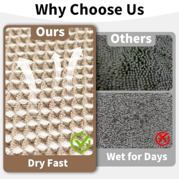 GRLYUH Waffle Bath Mat - Boho Bathroom Rugs Non Slip Washable, Super Absorbent & Quick Dry, Small Bath Mats Farmhouse Bathroom Decor, 18'' x 30'', Khaki and White