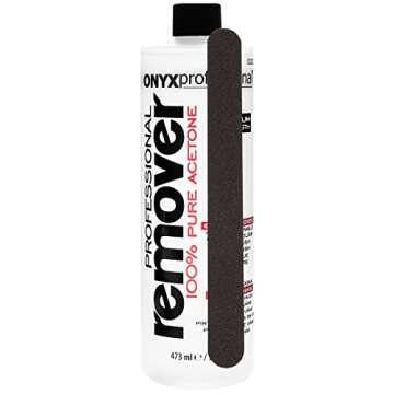 Onyx Acetone Nail Remover Kit with Nail File 16 Fl Oz