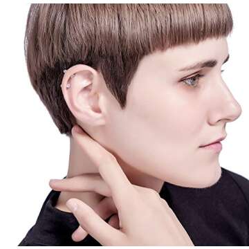 Jstyle 6Pairs 18G Stainless Steel Mens Womens Stud Earrings Cartilage Ear Piercings Helix Tragus Barbell CZ 3-8mm S