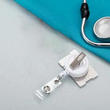 Custom Retractable Cute Name PA LAB LPN TECH MD RMA BSN EMT CNA LVN RN ID Badge Reels Holder for Nurse Coworkers Employee Hospital Doctor