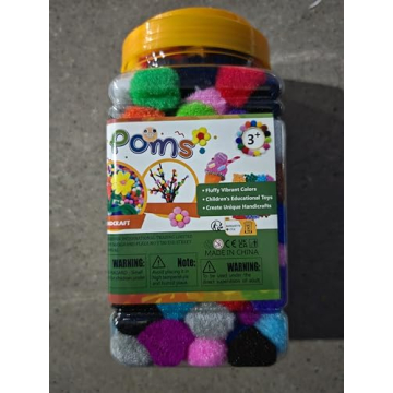 Caydo Assorted Pom Poms - 400 pcs for Creative Kids Crafts