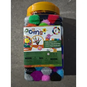 Caydo Assorted Pom Poms - 400 pcs for Creative Kids Crafts