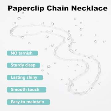 Waitsoul 925 Sterling Silver Paperclip Lobster Clasp Chain 4mm Necklace for Women Men Diamond Cut Silver Necklace Chain 16-30 Inches(16)