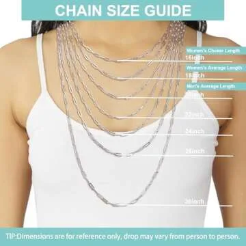 Waitsoul 925 Sterling Silver Paperclip Lobster Clasp Chain 4mm Necklace for Women Men Diamond Cut Silver Necklace Chain 16-30 Inches(16)