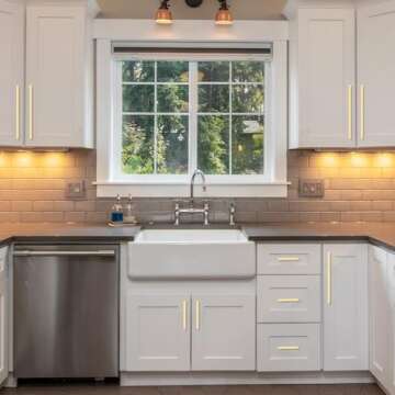 9BUILD 10 Pack Brushed Gold Cabinet Pulls 5 Inch Cabinet Handles Kitchen Cabinet Hardware Kitchen Handles for Cabinets Brass Dresser Pulls Kitchen Pulls