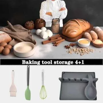 XIAOLIUYI 1Pack Premium Silicone Spoon Rest - large spoon rest, silicone utensil rest,spoon rest for stove top