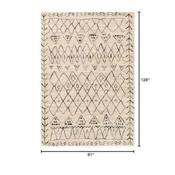 Loloi Emory 7'-7" x 10'-6" Area Rug in Heather Gray/Black - Two-Toned Neutral Area Rug, Durable High Traffic Area Rug, Premium Rug for Bedroom, Dining Room, Living Room