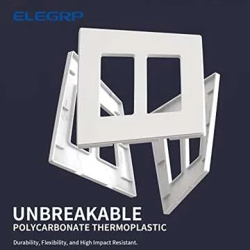 ELEGRP 2-Gang Screwless Decorative Wall Plates - 10 Pack