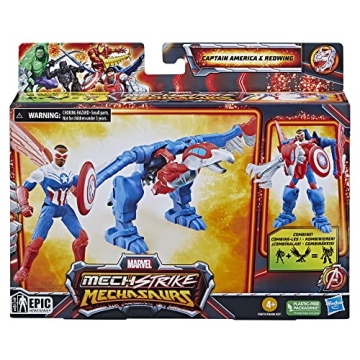 Marvel Mech Strike Mechasaurs Captain America Action Figure