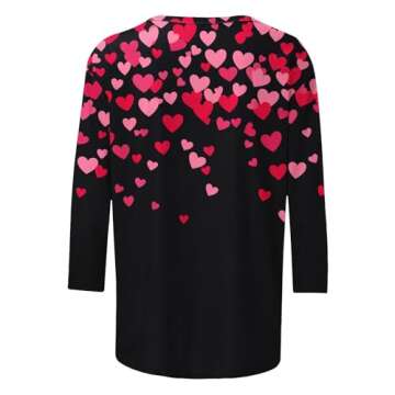 Cute Valentine's Shirts for Women - Heart Print Tunics