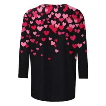Cute Valentine's Shirts for Women - Heart Print Tunics