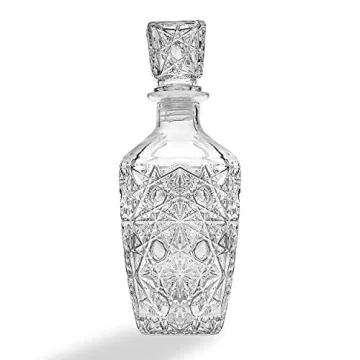 Elegant Five Piece Whiskey Decanter and Glasses Set