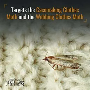 Dr. Killigan's Premium Double Potent Clothing Moth Traps with Pheromones Prime | Organic Clothes Moth Trap with Lure for Closets & Carpet | Case Making Moth Treatment & Prevention (6 Pack, Black)