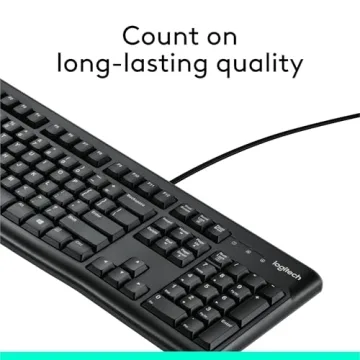 Logitech K120 Wired Keyboard for Windows, Easy to Use, Spill-Resistant