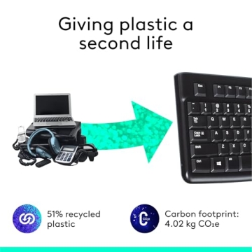 Logitech K120 Wired Keyboard for Windows, Easy to Use, Spill-Resistant