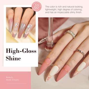 AZUREBEAUTY 31 Pcs Dip Powder Nail Kit 20 Colors Glitter Nude Brown Pink White Gray Dip Powder Liquid Set with Top/Base Coat Activator for French Nails Art Manicure DIY Salon Women Valentine's Gift